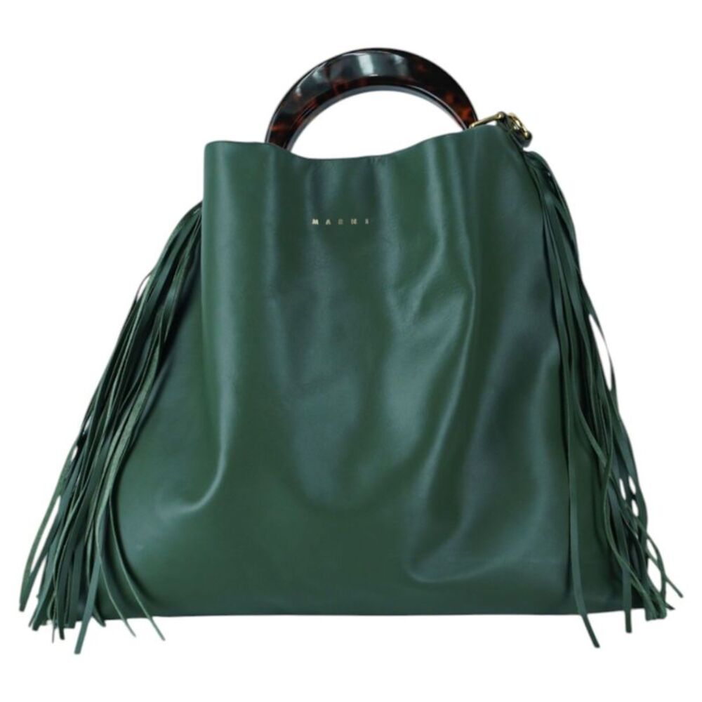 Marni Green Top Handle Venice Tote Bag